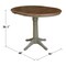 International Concepts Round 36 in Rd Top Ped Table, 12 in Leaf, Counter Ht, Hickory/Stone, 36 W, 48 L, 36.1 in H, Wood K41-36RXT-27B-6B - alternate 3